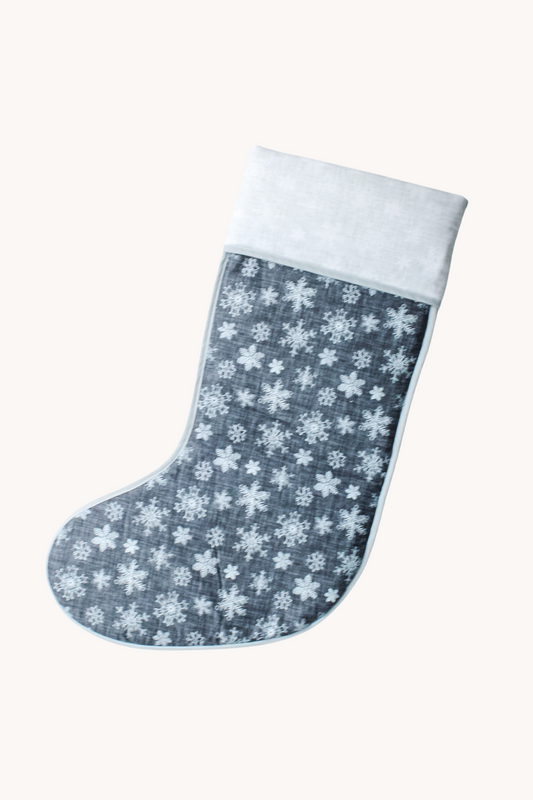 Snowflakes Santa Stocking
