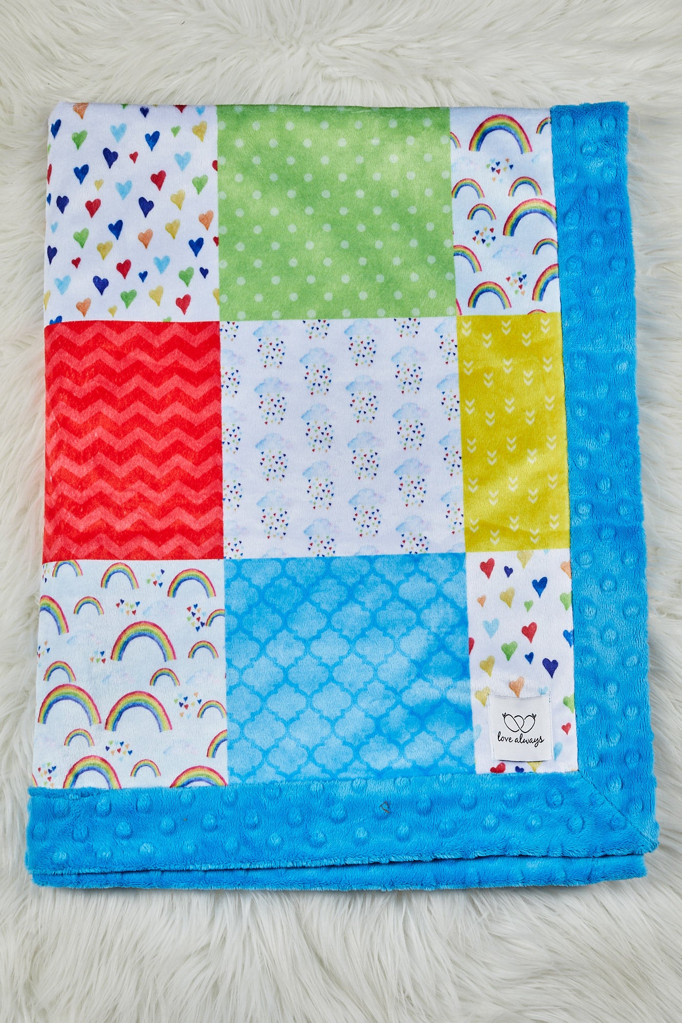 Hello Little Rainbow Minky “Extra” image 0