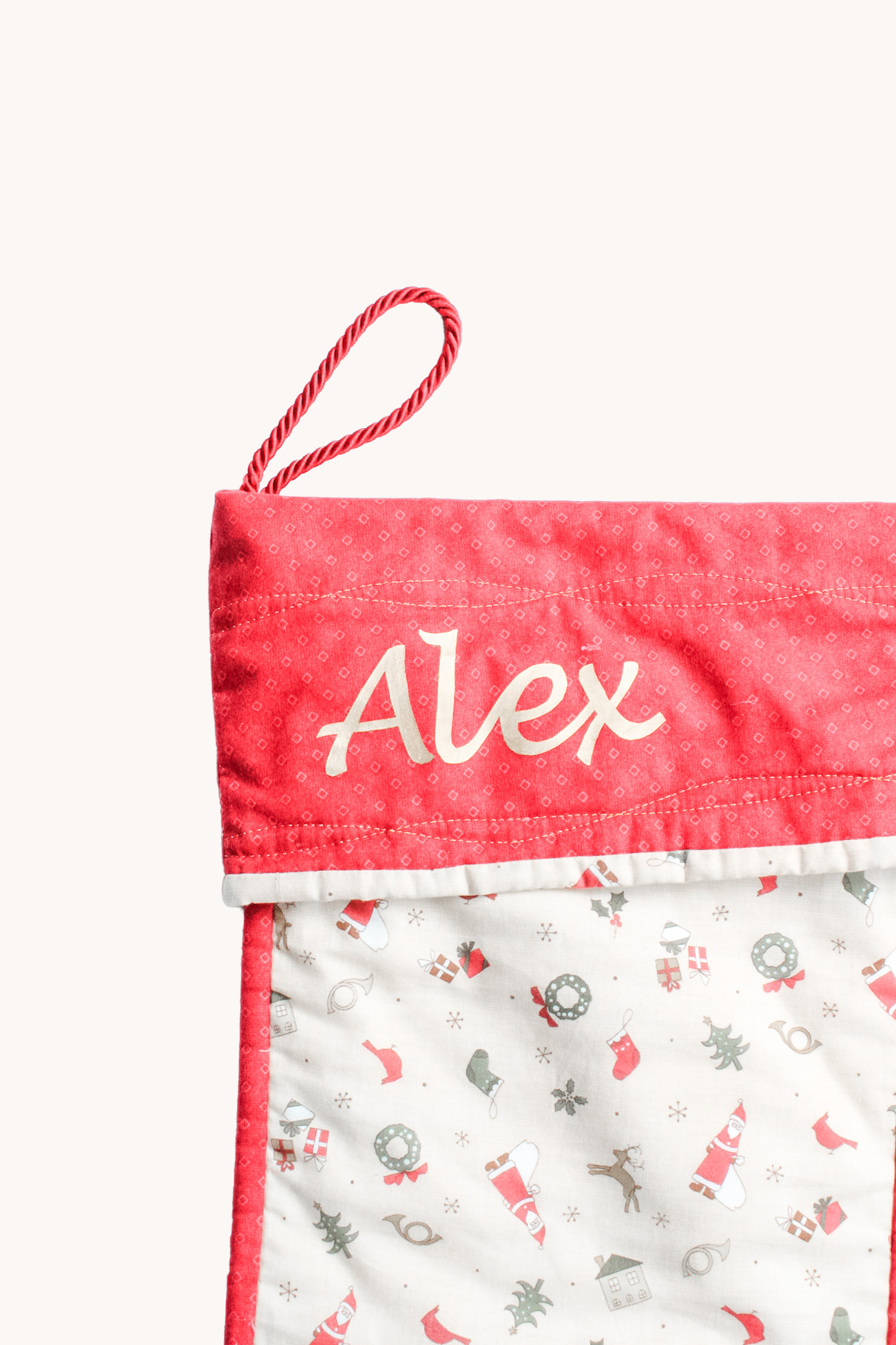 Santas Here Santa Stocking