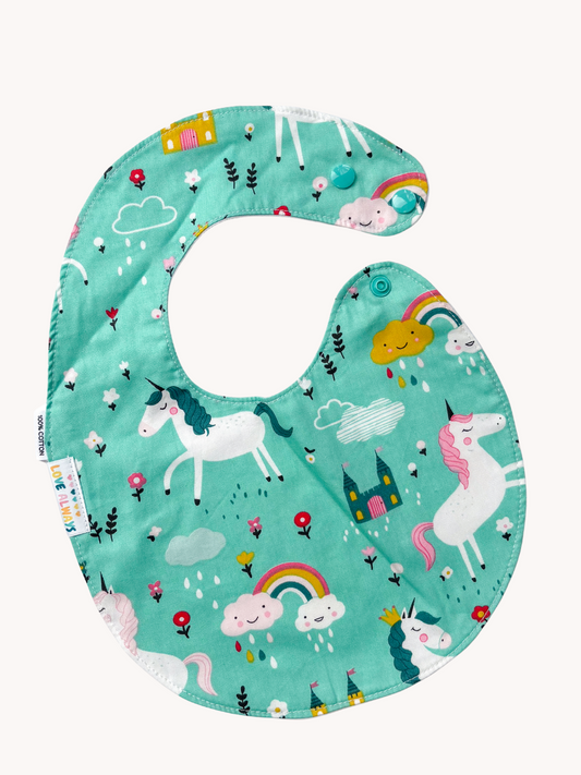 Unicorns and Rainbows Feeding Bib