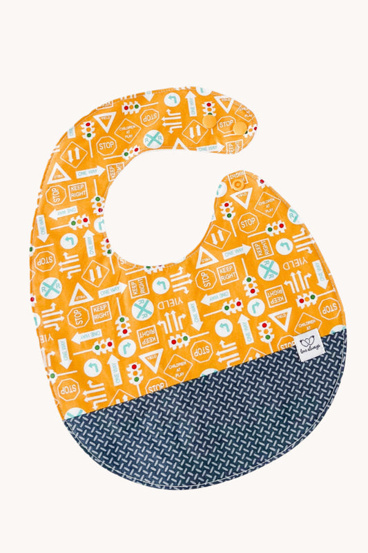 Roadworks Gold Feeding Bib