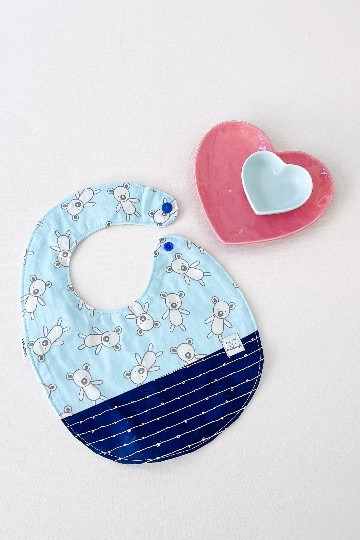 Blue Teddys Feeding Bib