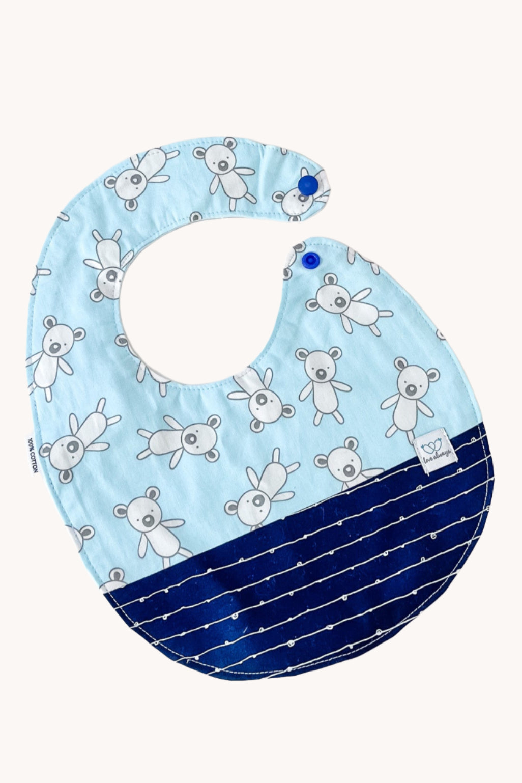 Blue Teddys Feeding Bib