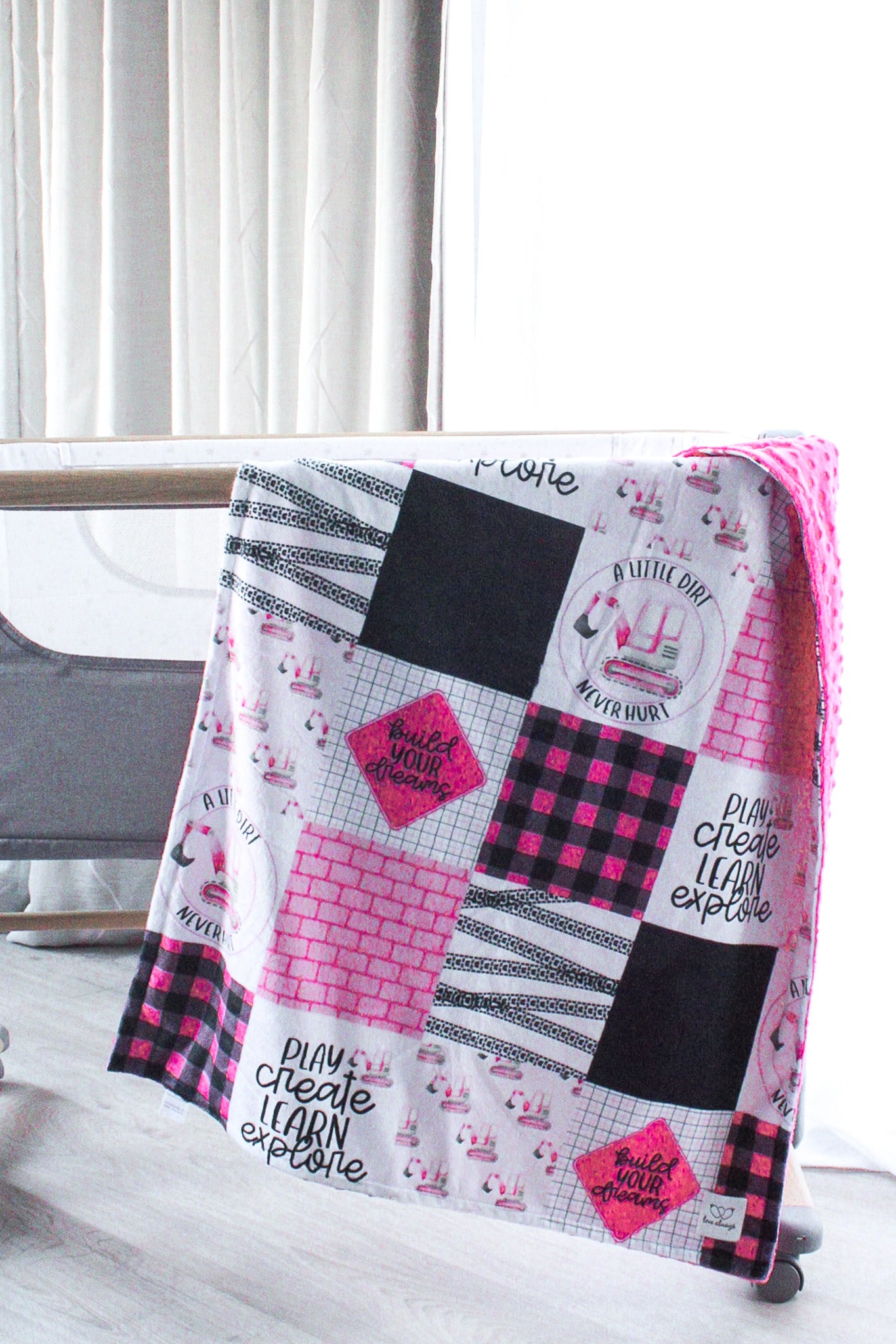 Build Your Dreams Pink Premium Minky