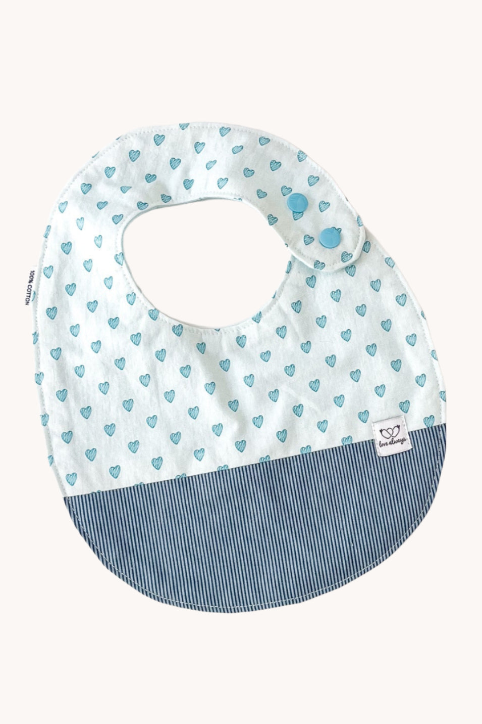 Blue Hearts Feeding Bib