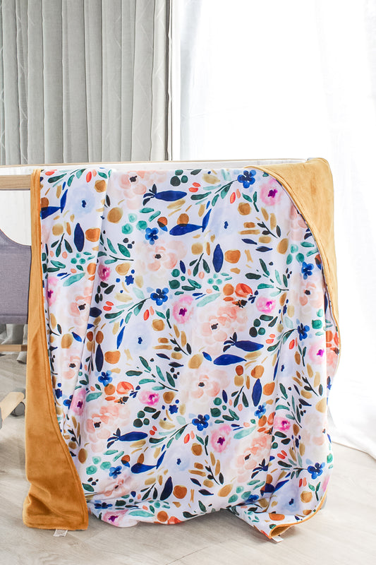 Mustard & Floral Premium Minky