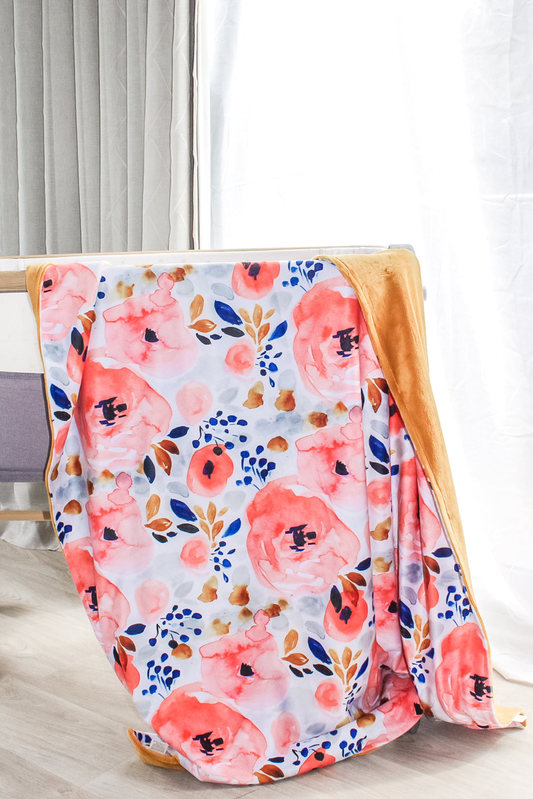 Large Floral Premium Minky