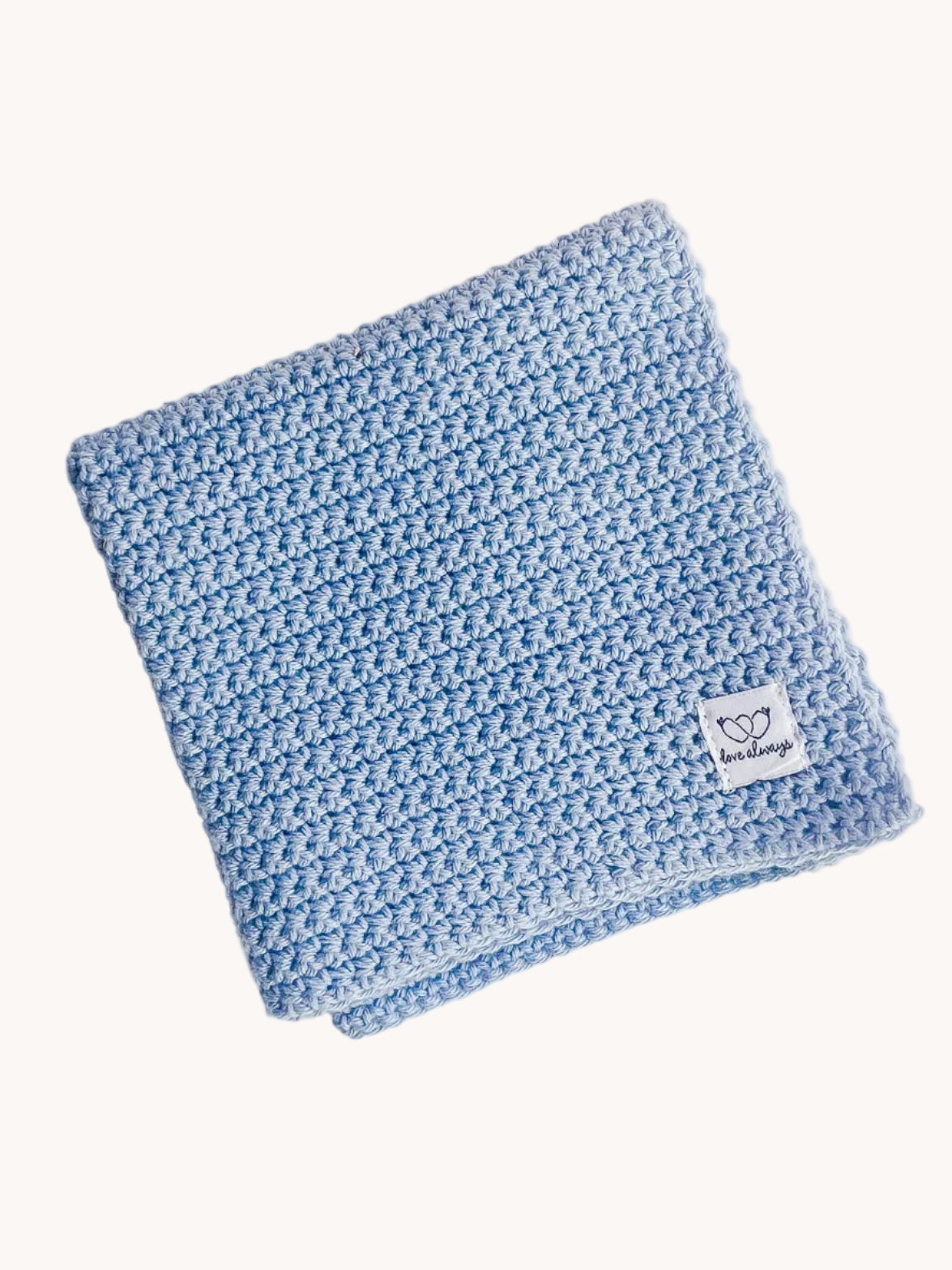 Duck Egg Blue Crochet Washcloth
