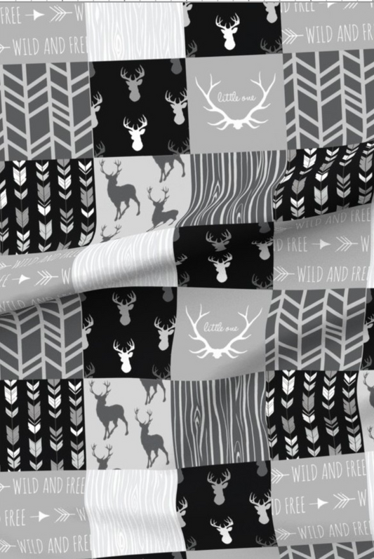 Little Hunter Black/Grey Premium Minky