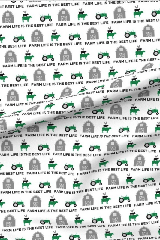 Farm Life Is the Best Life Green Premium Minky