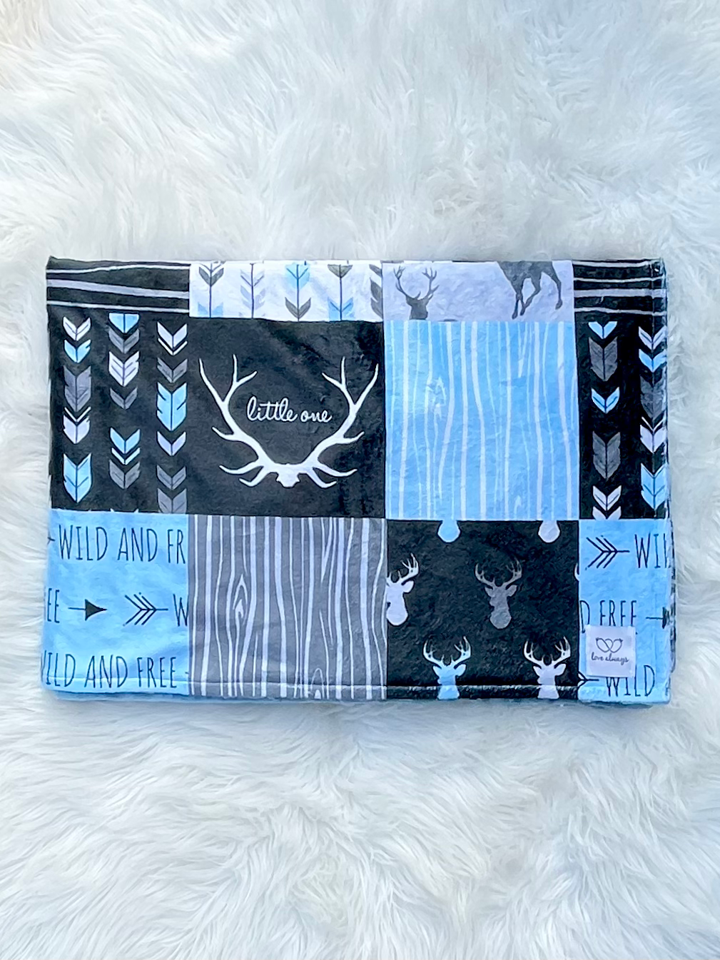 Little Hunter - Baby Blue Minky image 0