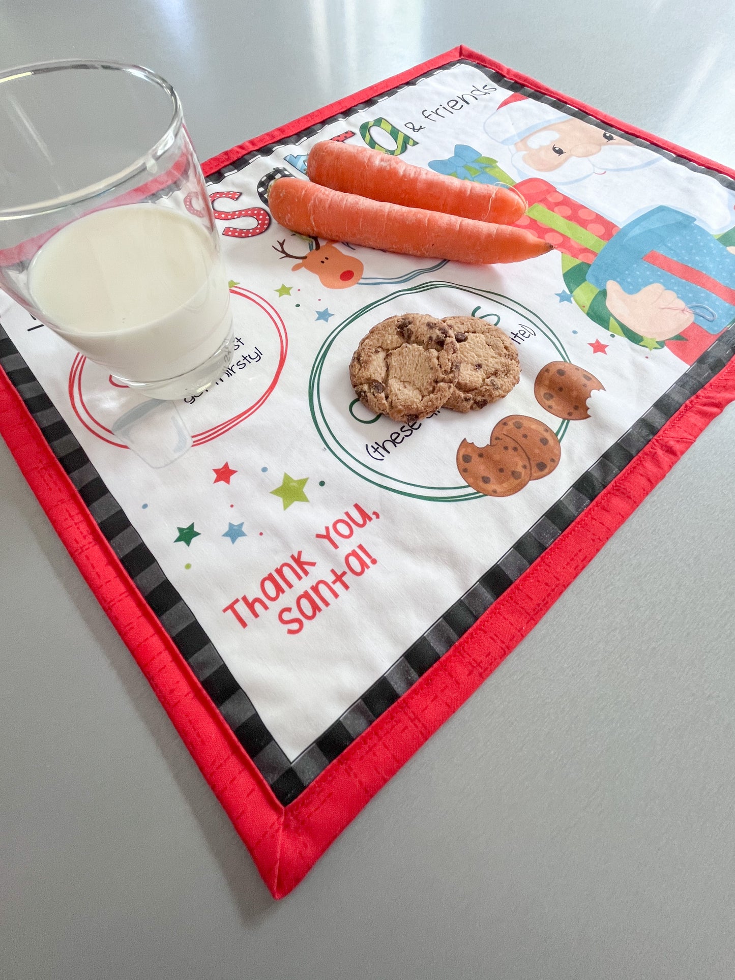 Santa Placemat - Dear Santa & Rudolph Wood Look image 2