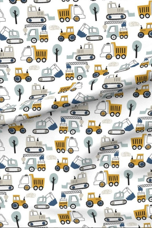 Construction Vehicles Premium Minky