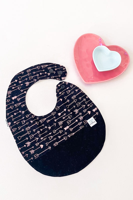 Rose Gold Arrows Feeding Bib