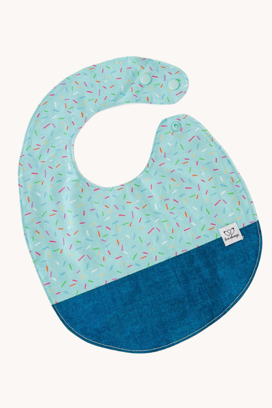 Teal Sprinkles Feeding Bib