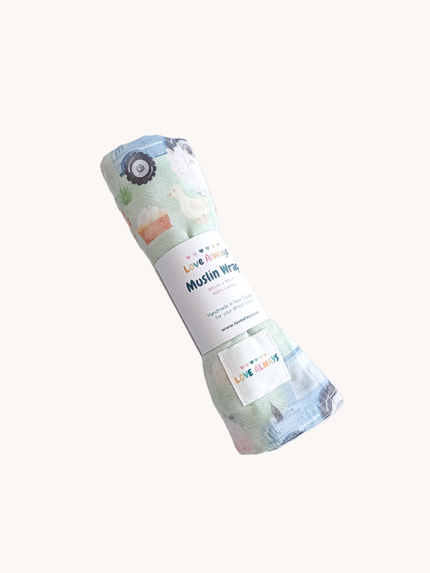 Farmyard Green Premium Muslin Wrap