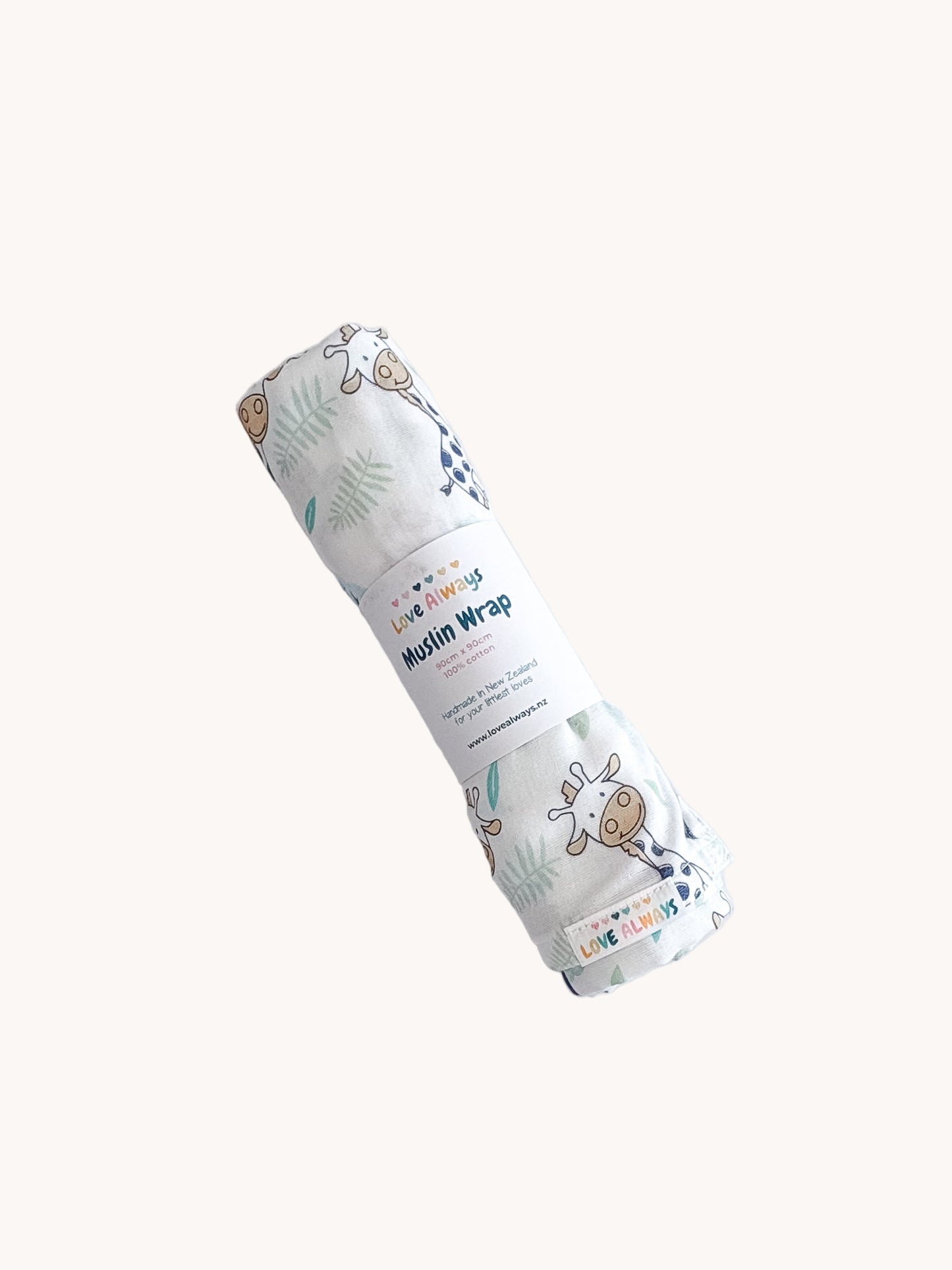 Gentle Giraffes Premium Muslin Wrap
