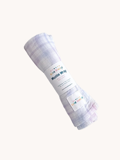 Rainbow Gingham #2 Premium Muslin Wrap
