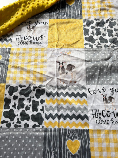 'till the cows come home - Yellow Premium Minky