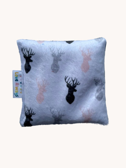 Small Deer Heads Pink Ouchie Bag