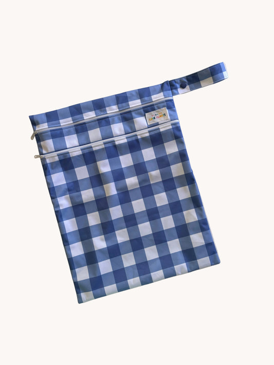 Blue Gingham (Double pocket) Wetbag