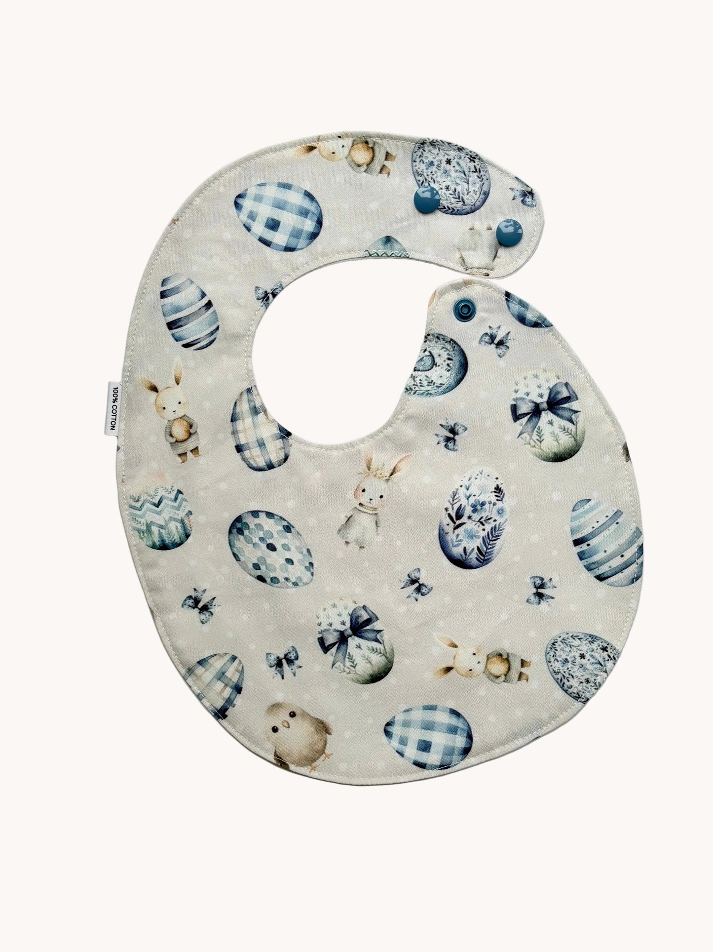 Eggs in Blue Feeding Bib