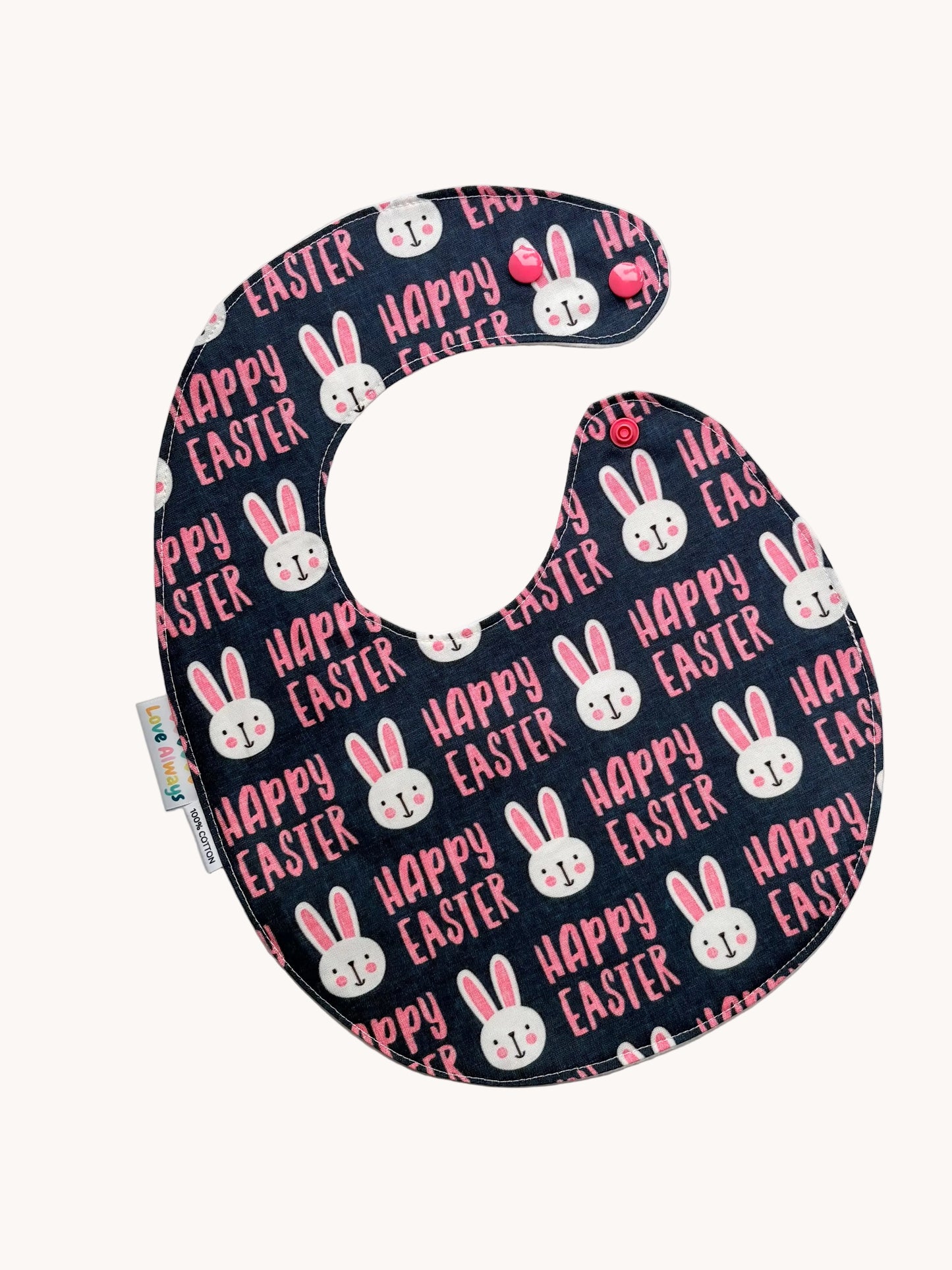 Happy Easter Pink Feeding Bib