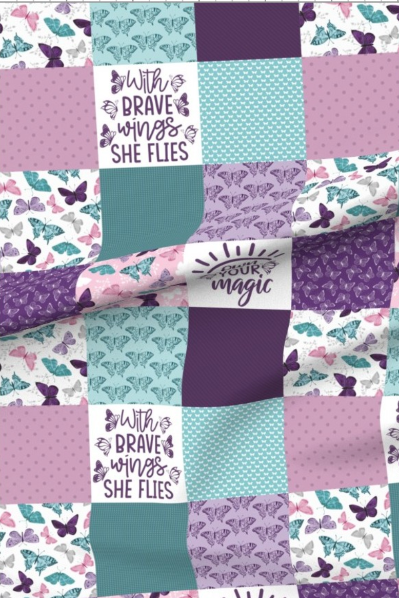 Brave Wings She Flies Premium Minky - Made to Order