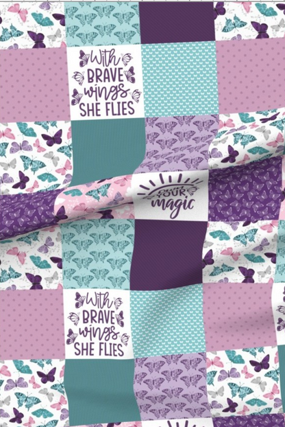 Brave Wings She Flies Premium Minky - Made to Order