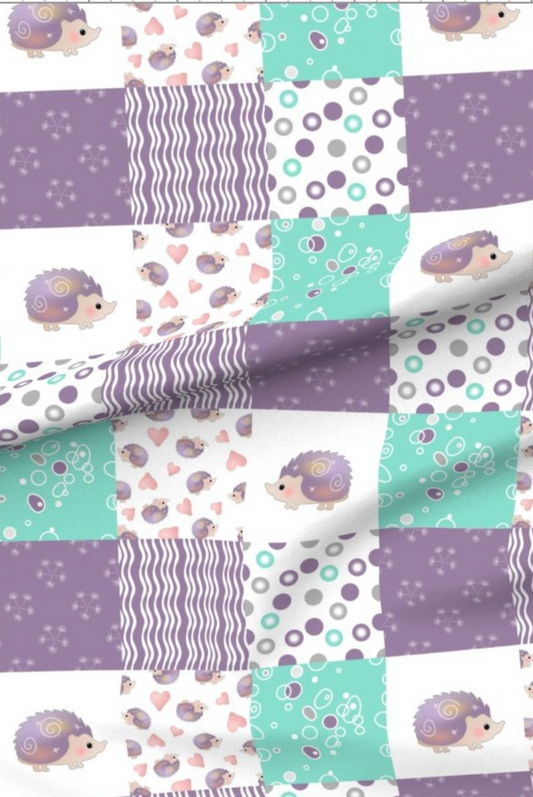 Hedgehog Love Premium Minky - Made to Order