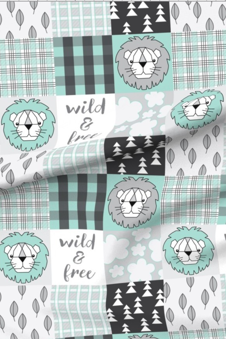 Wild & Free Lion Premium Minky - Made to Order