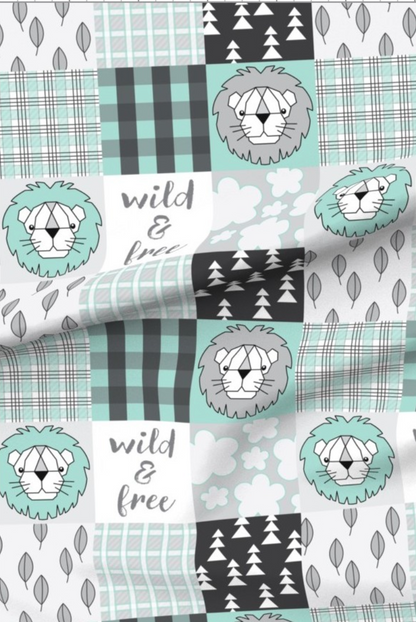 Wild & Free Lion Premium Minky - Made to Order