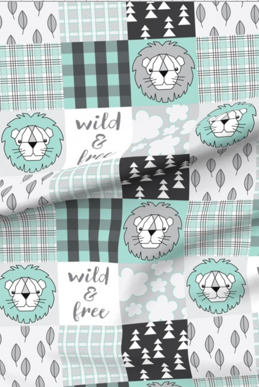 Wild & Free Lion Premium Minky - Made to Order