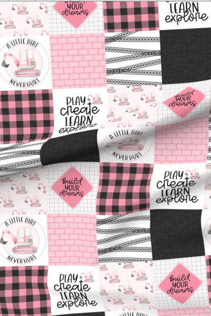 Build Your Dreams Pink Premium Minky