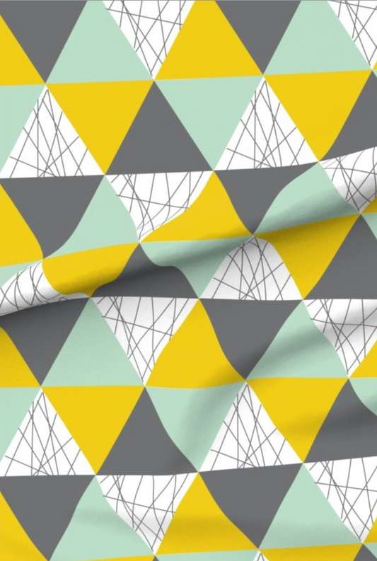 Mustard Geometric Premium Minky