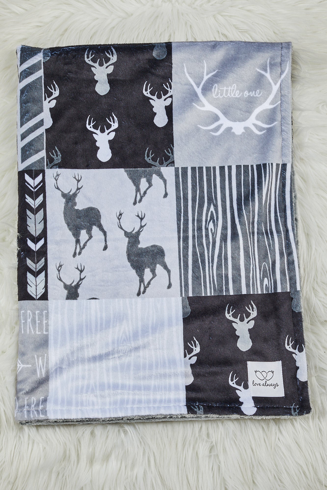 Little Hunter - Black/Grey Minky image 0