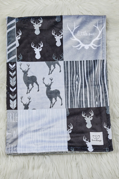Little Hunter - Black/Grey Minky image 0