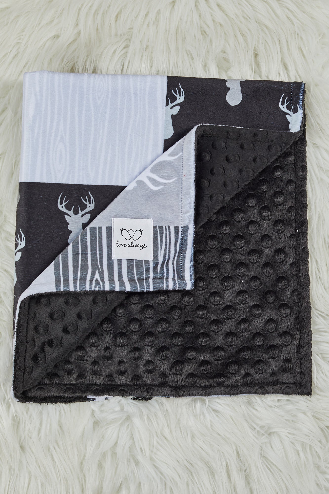 Little Hunter - Black/Grey Minky image 3