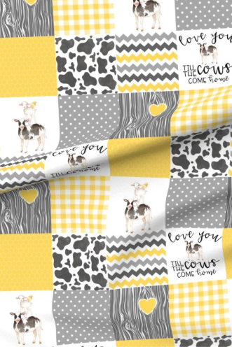 'till the cows come home - Yellow Premium Minky